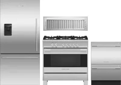 4 Piece Package Includes Refrigerator, Range, Hood And Dishwasher